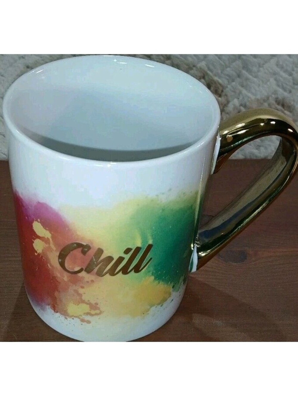 10 Strawberry Street - Coffee Mug Chill Colorful Gold Accents Ceramic Coffee Tea